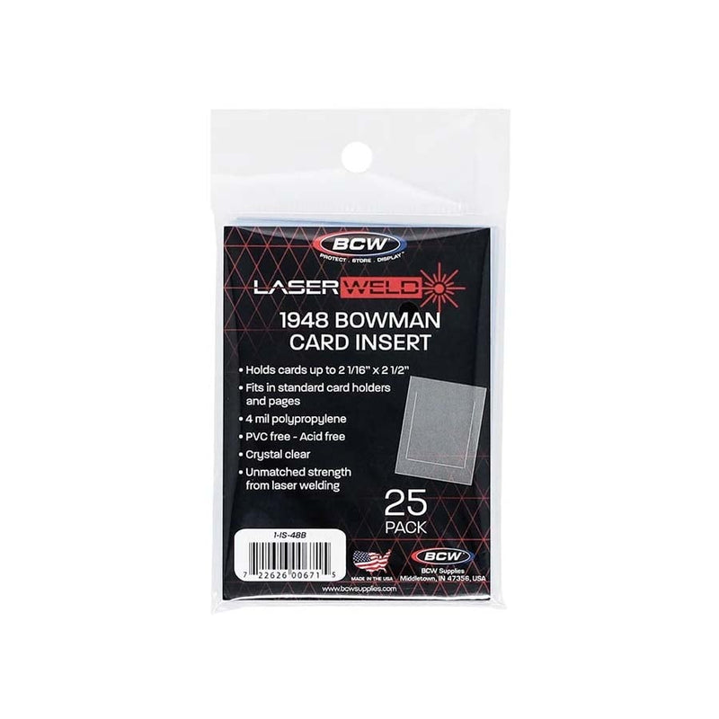 BCW 48 Bowman Insert Sleeves (25 Count)