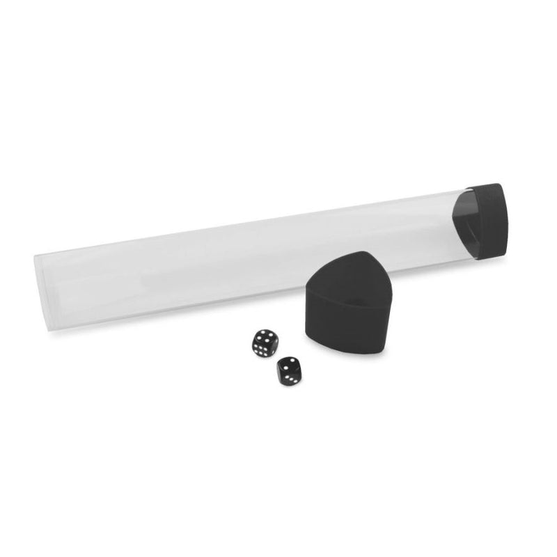 BCW Clear Playmat Tube with Dice Cap - Black