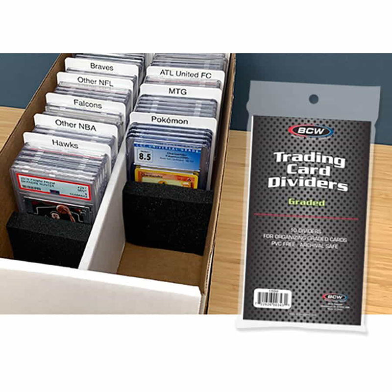 BCW Graded Trading Card Dividers (10 Count) - White