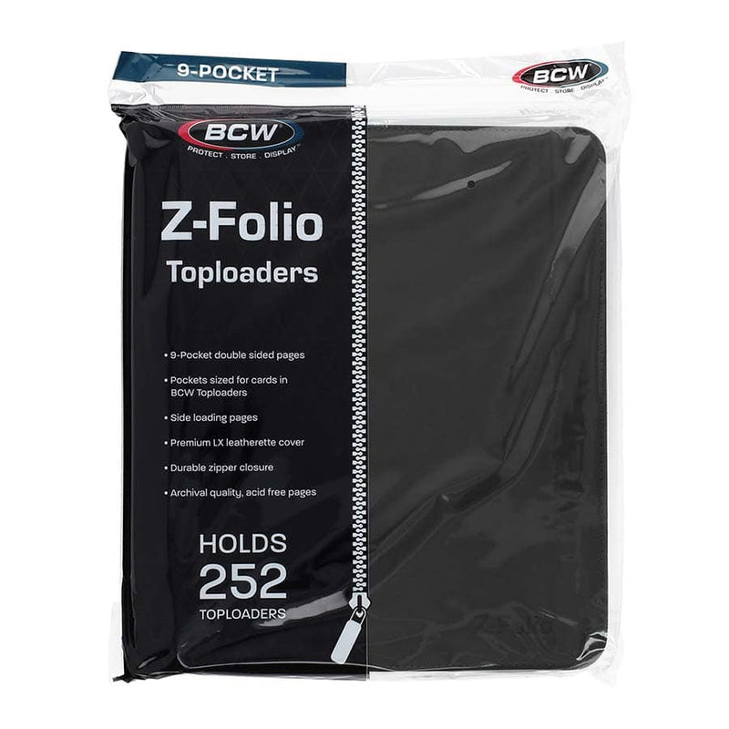 BCW Z-Folio 4-Pocket LX Album for Toploaders - Black