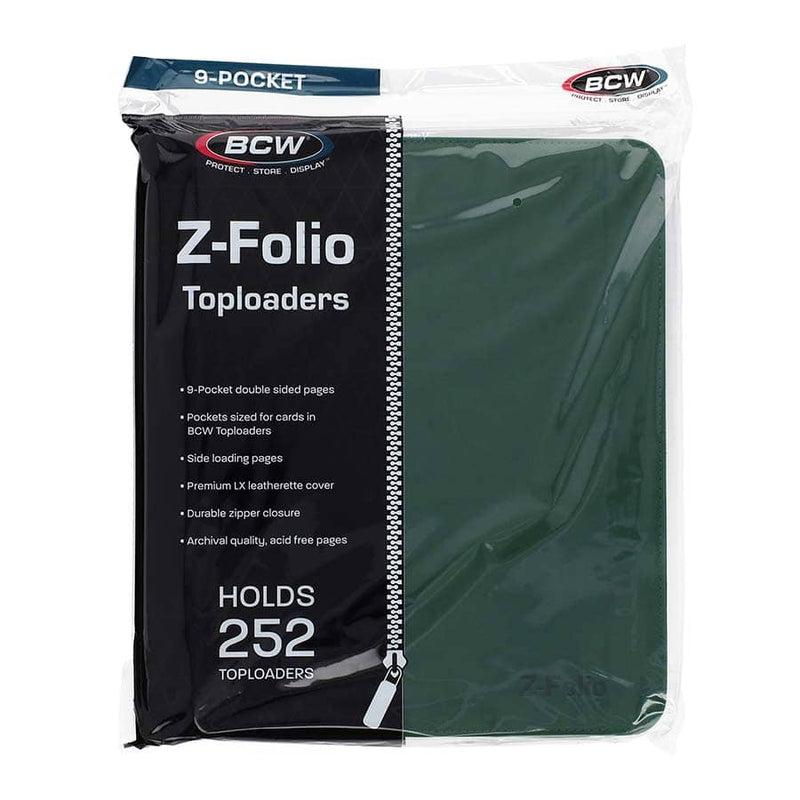BCW Z-Folio 9-Pocket LX Toploader Album - Green