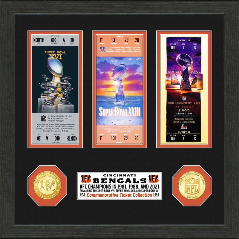 Highland Mint Cincinnati Bengals Super Bowl Ticket Collection - Limited Edition