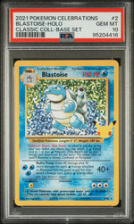 2021 Pokemon Celebrations Classic Collection Base Set Holo Blastoise #2 PSA 10