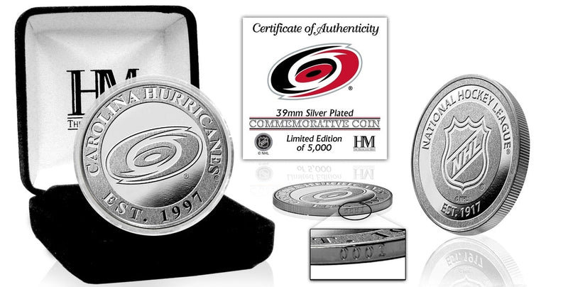 Highland Mint Carolina Hurricanes Silver Mint Coin - Limited Edition /5,000