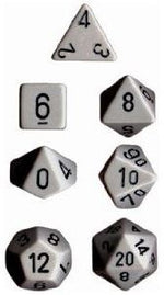 Chessex: Opaque Dark Grey/Black 7-Die Set