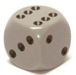Chessex: Opaque 16Mm D6 Dark Grey/Black
