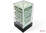 Chessex Opaque 16mm d6 Pastel Green/black Dice Block(12 dice)