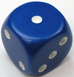 Chessex: Opaque Blue/White D6 Dice Block