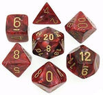 Chessex: Vortex Burgandy/Gold 7-Die Set
