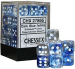 Chessex: Nebula Dark Blue/White Dice 7 Die Set