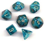 Chessex: Phantom Teal/Gold 7-Die Set