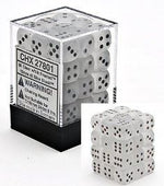 Chessex: Frosted Clear/Black 12Mm D6 Dice Block
