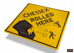 Chessex 2025 Holiday Calendar Metal Sign
