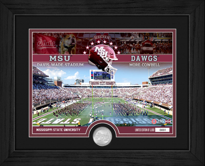 Highland Mint Mississippi State Bulldogs Davis Wade Stadium Silver Coin Photo Mint - Limited Edition /5,000