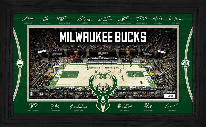 Highland Mint Milwaukee Bucks 2026-27 Signature Court Frame - Limited Edition /5,000