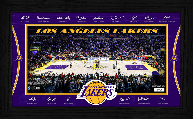 Highland Mint Los Angeles Lakers 2026-27 Signature Court Framed Print - Limited Edition /5,000