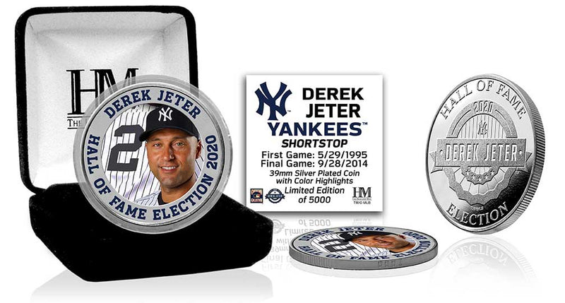 Highland Mint Derek Jeter 2020 Hall of Fame Color Silver Coin - Limited Edition /5,000