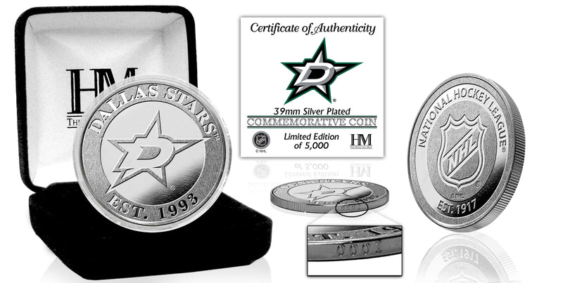 Highland Mint Dallas Stars Silver Mint Coin - Limited Edition /5,000