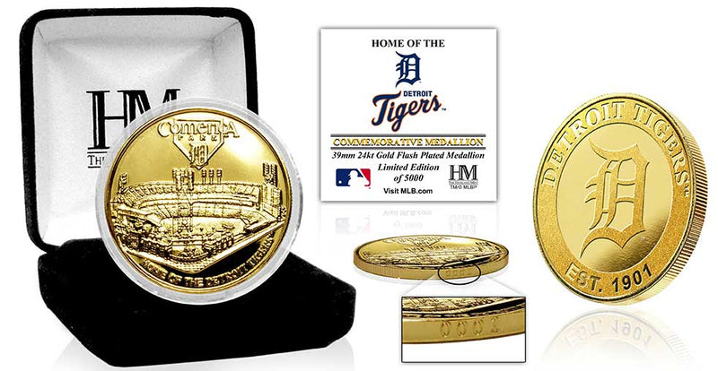 Highland Mint Detroit Tigers Comerica Park Stadium Gold Coin - Limited Edition /5,000