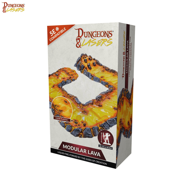 Archon Studio Dungeons & Lasers Modular Lava Terrain Set