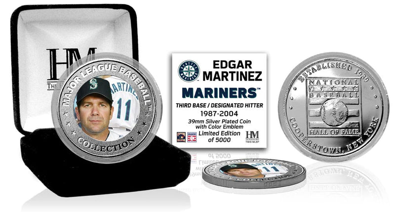 Highland Mint Edgar Martinez Hall of Fame 2019 Silver Coin - Limited Edition /5000