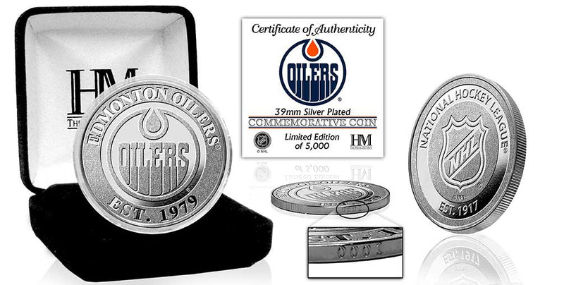Highland Mint Edmonton Oilers Silver-Plated Coin - Limited Edition /5000