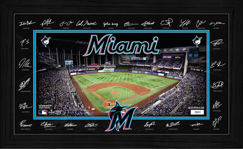 Highland Mint Miami Marlins 2026 Signature Field Frame - Limited Edition /5,000