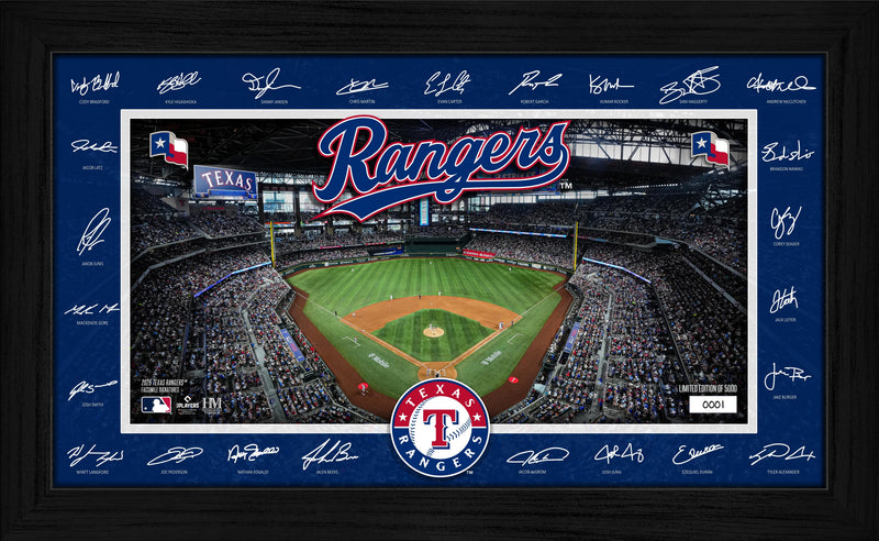 Highland Mint Texas Rangers 2026 Signature Field Frame - Limited Edition /5,000