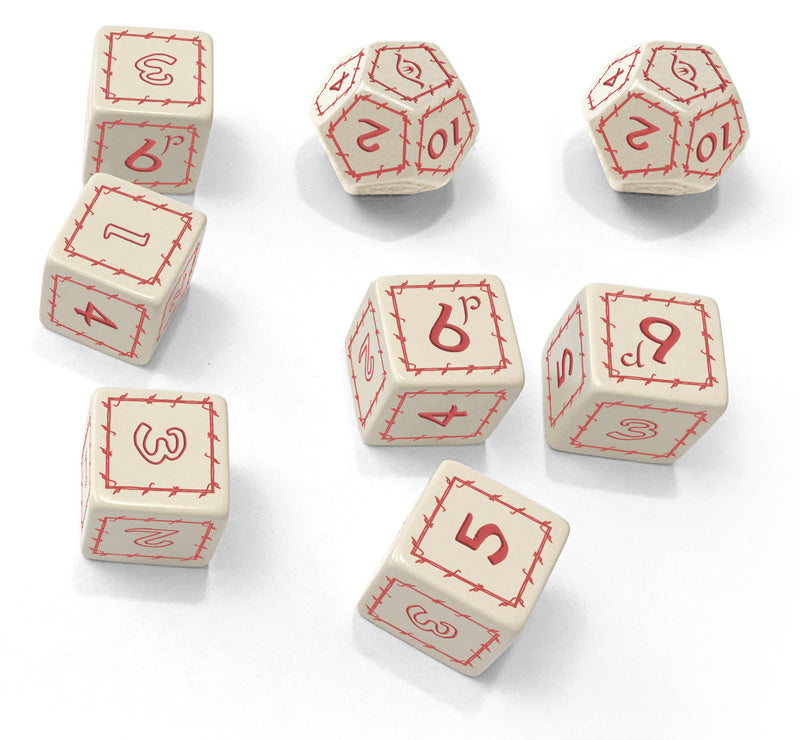 The One Ring RPG 2E White Dice Set - 8 Dice