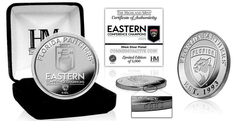 Highland Mint Florida Panthers 2025 NHL Eastern Conference Champions Silver Coin - Limited Edition /5,000