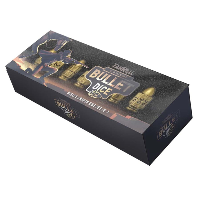 FanRoll Resin Bullet 7-Piece Polyhedral Dice Set - Gunslinger