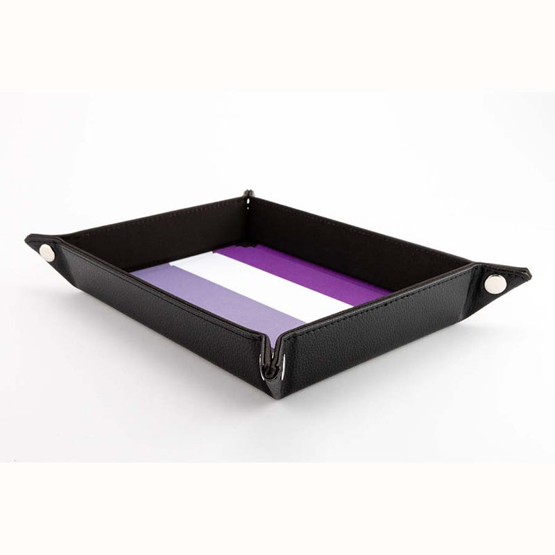 Fanroll Pride Fold-Up Velvet Dice Tray - Asexual