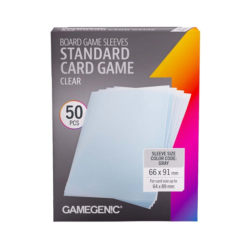 Gamegenic Board Game Sleeves - Standard Card Game Clear (50 Count)
