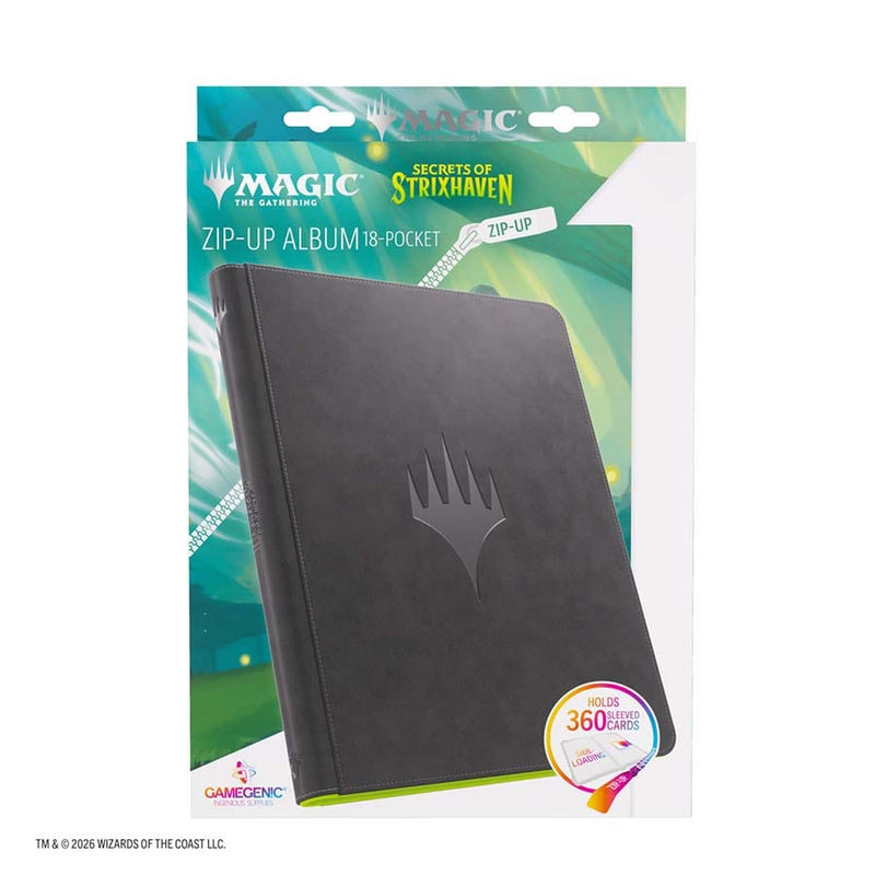 Gamegenic Magic: The Gathering Secrets of Strixhaven Prime Zip-Up Album 18-Pocket - Black & Green