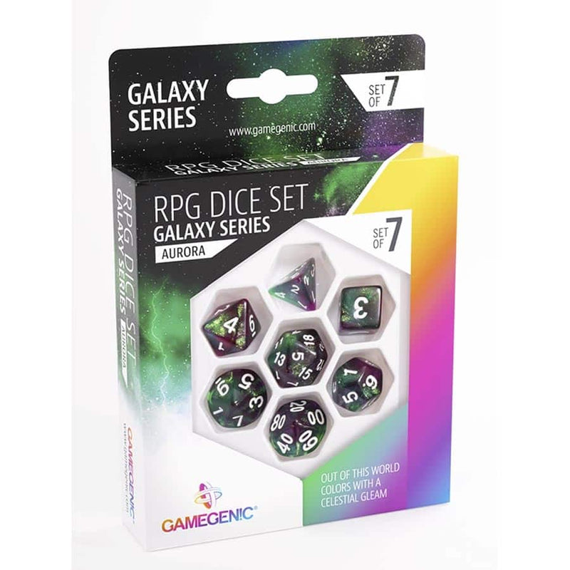 Gamegenic Galaxy Series RPG Dice Set (7-Piece) - Nebula