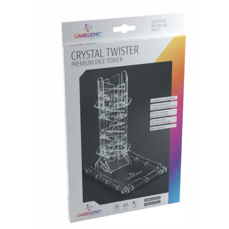 Gamegenic Crystal Twister Premium Dice Tower - Clear Acrylic