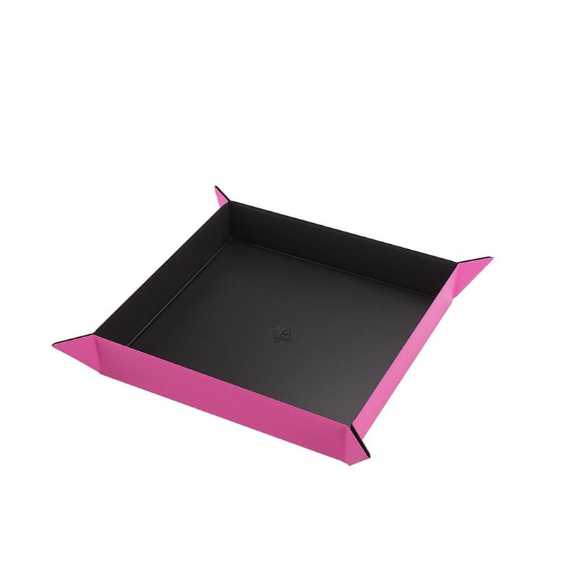 Gamegenic Magnetic Dice Tray Square - Black/Pink