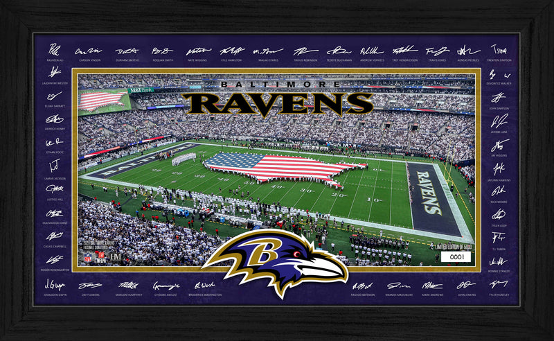 Highland Mint Baltimore Ravens 2026 Signature Gridiron Frame - Limited Edition /5,000