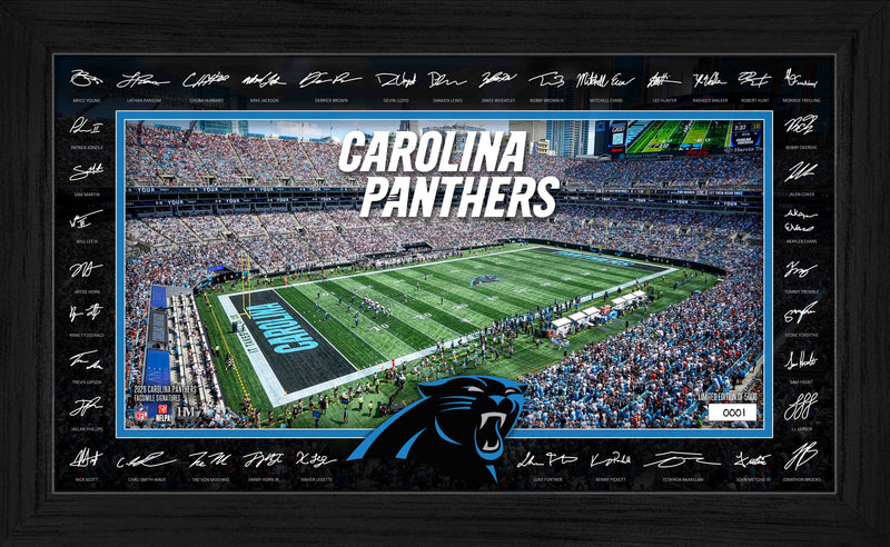 Highland Mint Carolina Panthers 2026 Signature Gridiron Frame - Limited Edition /5,000