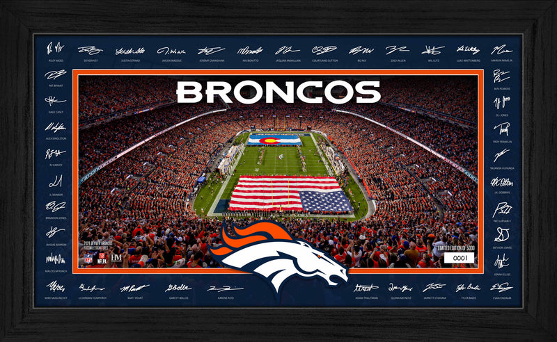 Highland Mint Denver Broncos 2026 Signature Gridiron Frame - Limited Edition /5,000