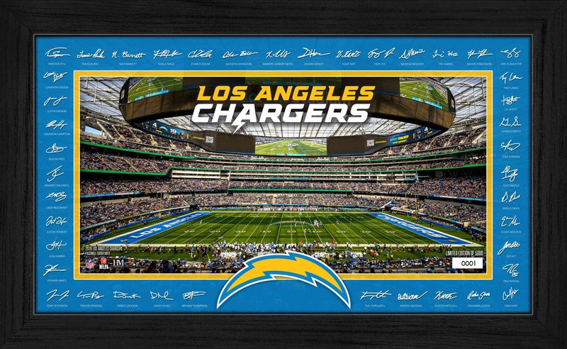 Highland Mint Los Angeles Chargers 2026 Signature Gridiron Frame - Limited Edition /5,000