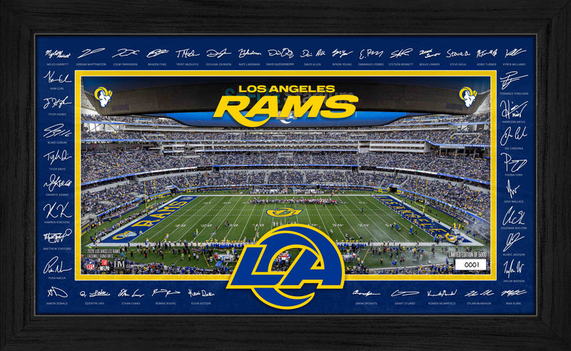 Highland Mint Los Angeles Rams 2026 Signature Gridiron Frame - Limited Edition /5,000