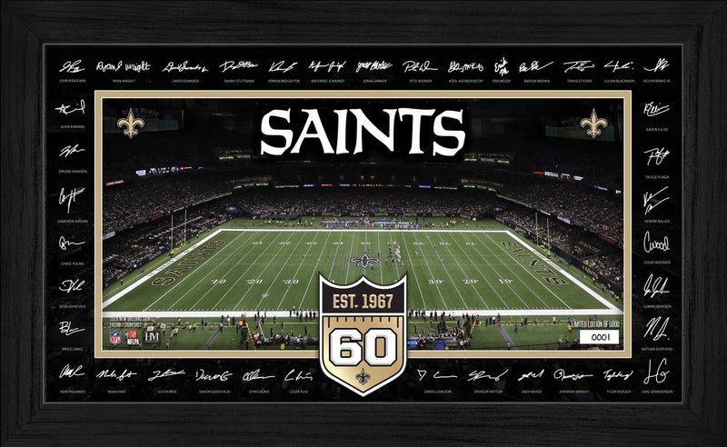 Highland Mint New Orleans Saints 2026 Signature Gridiron Frame - Limited Edition /5,000