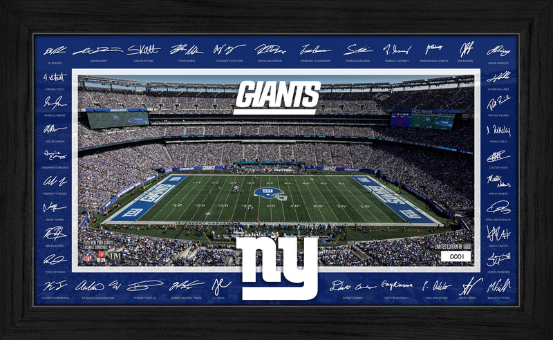 Highland Mint New York Giants 2026 Signature Gridiron Frame - Limited Edition /5,000