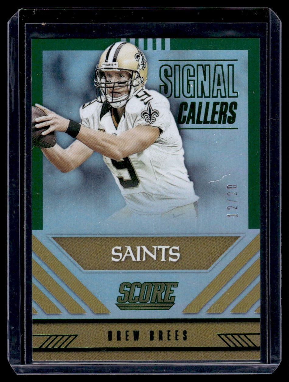 2016 Panini Score Signal Callers Red Zone Drew Brees #16 /20