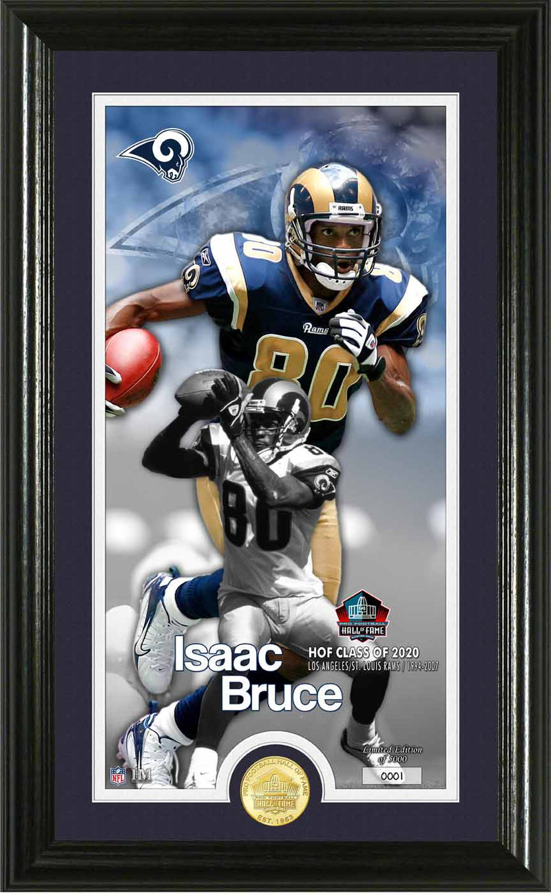 Highland Mint Isaac Bruce 2020 Hall of Fame Bronze Coin Photo Mint - Limited Edition /5,000