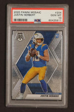 2020 Panini Mosaic Justin Herbert #204 PSA 10