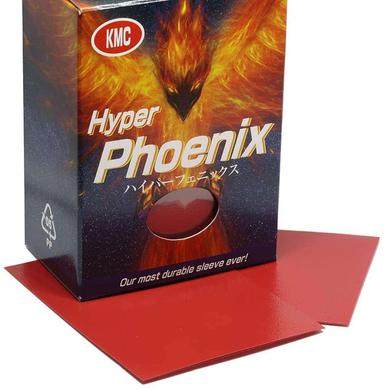 KMC Hyper Phoenix Matte Card Sleeves (100 Count) - Red