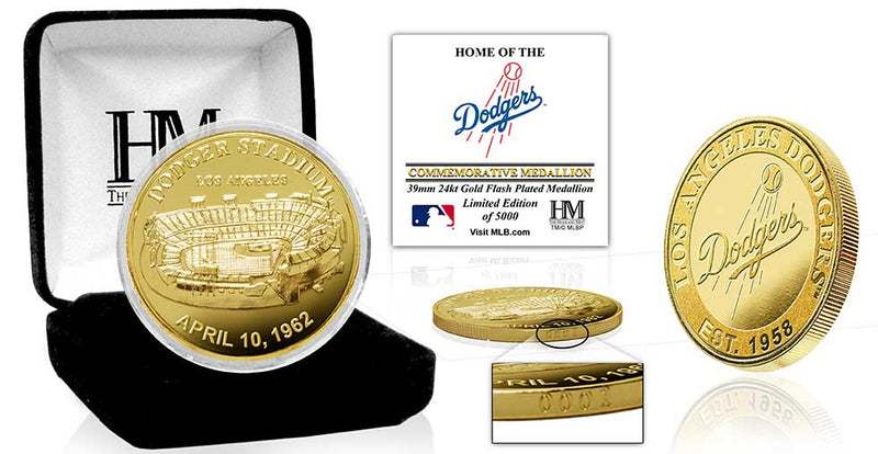 Highland Mint Los Angeles Dodgers Stadium 24kt Gold Coin - Limited Edition /5,000