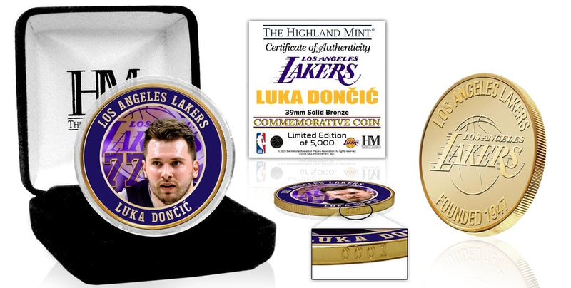 Highland Mint Luka Doncic Lakers Bronze Color Coin - Limited Edition /5,000